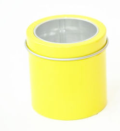 China Caixa redonda da lata do metal pequeno que empacota para o armazenamento da especiaria do chá do café com a tampa do plástico de Airtighted fornecedor