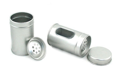 China Caixas pequenas redondas da lata do armazenamento da especiaria da pimenta com categoria da janela do ANIMAL DE ESTIMAÇÃO - um folha-de-flandres fornecedor