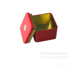 China Caixas quadradas da lata do presente para recipientes do transportador de chá com a caixa do fones de ouvido da tampa fornecedor