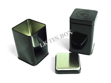 China Caixa quadrada vazia da lata de Airtighted para o chá preto, recipientes quadrados da lata fornecedor
