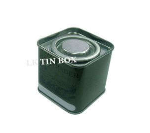 China GV LFGB de FDA do armazenamento do cartucho da especiaria/chá da caixa da lata do quadrado do metal de 55mm fornecedor