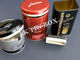 armazenamento redondo hermético da caixa da lata do chá 200g com tampa de borracha, latas do armazenamento do chá fornecedor