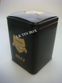 China caixa da lata do chá de 250g Di Bella Quadrado com a tomada do metal que grava a certificação de HACCP fornecedor