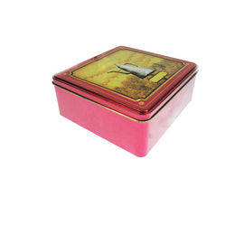 China Recipientes de empacotamento personalizados da lata do chá do metal da caixa da lata do quadrado do biscoito com tampas fornecedor