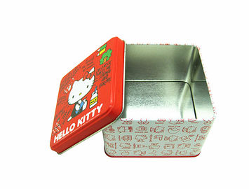 China Latas de empacotamento do produto comestível da cookie do quadrado da caixa da lata do metal da impressão da transferência térmica fornecedor