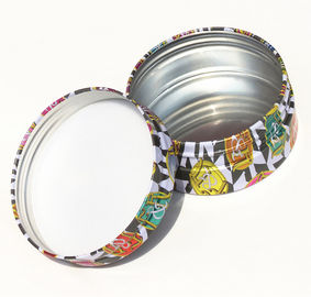 China Caixa cosmética redonda da lata da composição do pó que empacota CMYK impresso em volta das latas de lata fornecedor