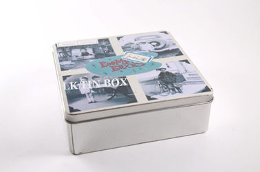 China caixa da lata dos doces de chocolate de 155mm grande com impressão e gravação fornecedor